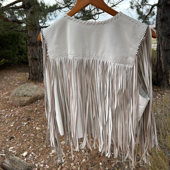 Double D Sonoran Fringe Vest - Cream - Picture 2 of 2